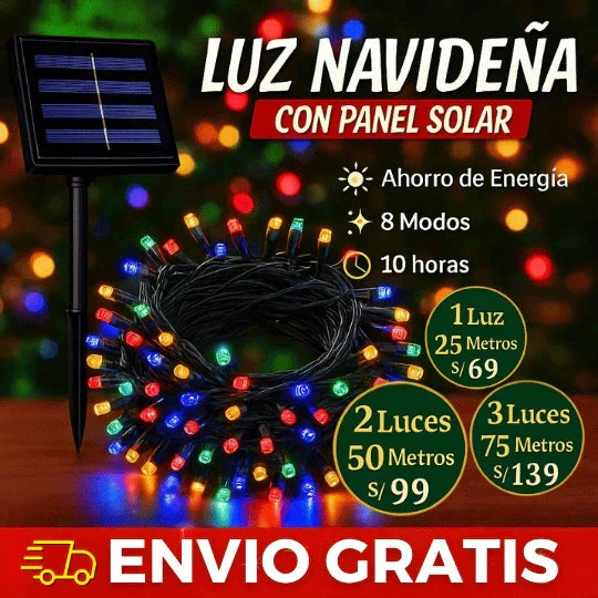 LUCES CON PANEL SOLAR